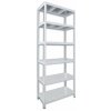 Kovový regál do pivnice Biedrax 45 x 90 x 210 cm, biely - 6 políc pozink