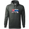 Slovenské hory - Mikina pánska Cape s kapucňou - S ( Tm. bridlica (šedozelená) )