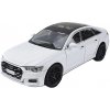 Audi A6 kovový model hračka na batérie svetla zvuk 1:24 Biela