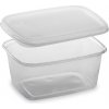 Wimex Miska, PP hranatá priehľadná 250ml + viečko