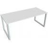 Pracovný stôl UNI O, 180x75,5x80 cm, biela/sivá