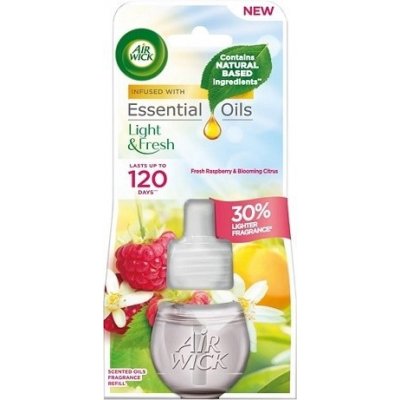 AIR WICK Essential Oils Light and Fresh Raspberry and Citrus náhradná náplň 19 ml