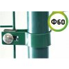 Zelená Metal príchytka bránky/brány s guľatým stĺpikom 60mm