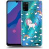 Picasee silikónový prehľadný obal pre Honor 9A - Unicorn hviezdne nebo