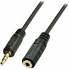 Kábel 3,5mm stereo jack M/F predlžovací 10m, čierny, pozl. konektor, Premium