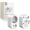 Tech-Protect TA100 cestovný adaptér UK / EU, biely