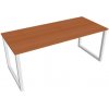 Pracovný stôl UNI O, 180x75,5x80 cm, čerešňa/biela