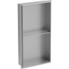 Mexen X-Wall-NR zapustená polica bez obruby s poličkou 60 x 30 cm, inox - 1911603010S