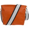 NovaKabelka.sk Prisca Arancione s prídavným popruhom IV kožená talianska crossbody kabelka oranžová
