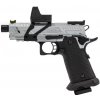 Vorsk Airsoftová pištoľ Hi-Capa Vengeance Compact s kolimátorom, GBB - strieborná