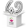 Na výber číslice 1–99 - balón v tvare čísla strieborný: 49