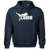 Coma paródia - Oversized mikina pánska Moon - kratšia + širšia - XL ( Tmavomodrá (takmer čierna) )