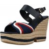 Tommy Hilfiger Sandále ARTISANAL HIGH WEDGE Modrá