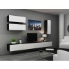 Obývacia stena Vigo 13 (čierna/biely lesk)