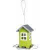 Trixie Záhradné krmítko kovové farebný domček 19x20x19 cm - zelený/strieborná strecha