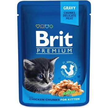 Brit Premium Kitten Chicken Chunks s kuracími kúskami 100 g