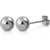 Šperky eshop - Puzetové náušnice z chirurgickej ocele, lesklá gulička, 3 mm G19.13