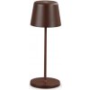 Ideal lux 346915 CUTE vonkajšia dotyková stolná lampička V208mm LED 3W 220/110lm 2200-2700K IP65 hnedá, nabíjacia stanica