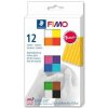 Modelovacia hmota, sada, 12x25 g, na vypálenie, FIMO Soft Basic, 12 rôznych farieb
