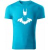 T-ričko Batman pánske tričko Farba trička: Tyrkysová, Farba potlače: Biela, Veľkosť: 4XL
