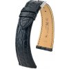 Čierny kožený remienok Hirsch Regent L 04107059-2 (Aligátorí koža)