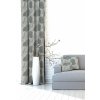 Záves dekoračný alebo látka, OXY Listy šedej a béžovej, 150 cm 150 cm
