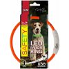 Obojok Dog Fantasy LED nylon oranžový 45cm