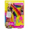 Mattel Barbie Bábika Lesklé dúhové vlasy FXN96