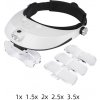 AppleMix Čelenková lupa (zväčšenie 1 - 6x) s LED osvetlením (3xAA)