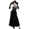 šaty DEVIL FASHION Gothic Rose Čierna XL