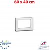 OKNA-HNED.SK Plastové okno | 60x40 cm (600x400 mm) | biele | fixné (neotvárateľné)