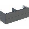 GEBERIT KÚPEĽNE Skrinka pod umývadlo ONE, so 4 zásuvkami: 133,2cm, 50,4cm, 47cm, láva, 505.266.00.3