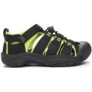 Detské trekové topánky Keen Newport H2 detské sandále black/lime green