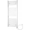MEREO - Vykurovací rebrík rovný 450x1690 mm, biely, elektrický MT03E