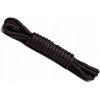 Čierne voskované šnúrky do topánok 160 cm stredné okrúhle 3,5 mm G15-91