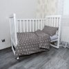 Sablio Mikroplyšové detské obliečky do postieľky Ružové bodky na šedej - 100x135 / 40x60
