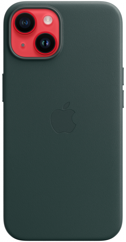 Apple Leather Case s MagSafe pro iPhone 14 - piniově zelený MPP53ZM/A