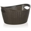 BRILANZ Kôš ratanový oválny 9 l, 35 x 29 x 18,5 cm, hnedý