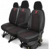 Poťahy na sedadlá TORNADO DUCATO BOXER JUMPER MOVANO C 1+2 Čiernočervené