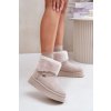 Big Star Platform Snow Boots with Fur Light Beige