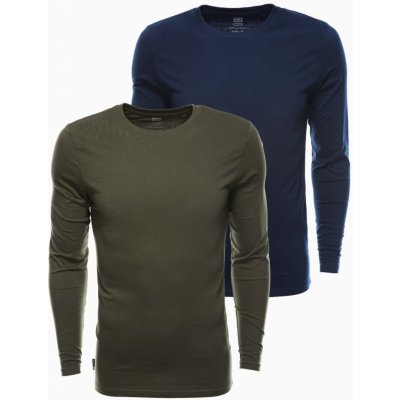 Ombre Men's plain longsleeve mix 2 šedé