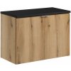 Súprava skrinka Comad Nova Oak NOVA OAK A 82-80-2D, doska Comad Nova Black NOVA BLACK B 89-80