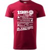 1985 v kocke - Klasické pánske tričko vyššej gramáže - 3XL ( Marlboro červená )
