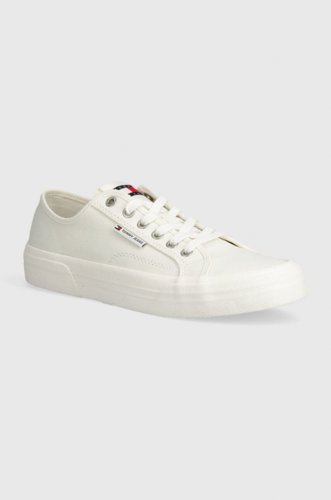 Tommy Jeans tjm lace up canvas color EM0EM01365 béžová