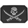 NÁŠIVKA PIRÁT 3D SO SUCHÝM ZIPSOM (7,5 x 5,5 cm) - ČIERNA