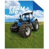 DETEXPOL Přehoz na postel Traktor blue farm Polyester, 170/210 cm