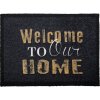 Vnútorná rohožka Welcome Home čierna 50 x 70 cm
