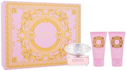 Versace Bright Crystal dárková sada: EDT 50ml + tělové mléko 50 ml + sprchový gel 50 ml