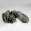 Poloparuka - 3/4 parochňa s čelenkou z pletených vlasov - GrayDim