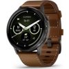 Garmin Venu 4 (45 mm) Slate / Černý silikonový řemínek a Hnědý kožený řemínek, EU